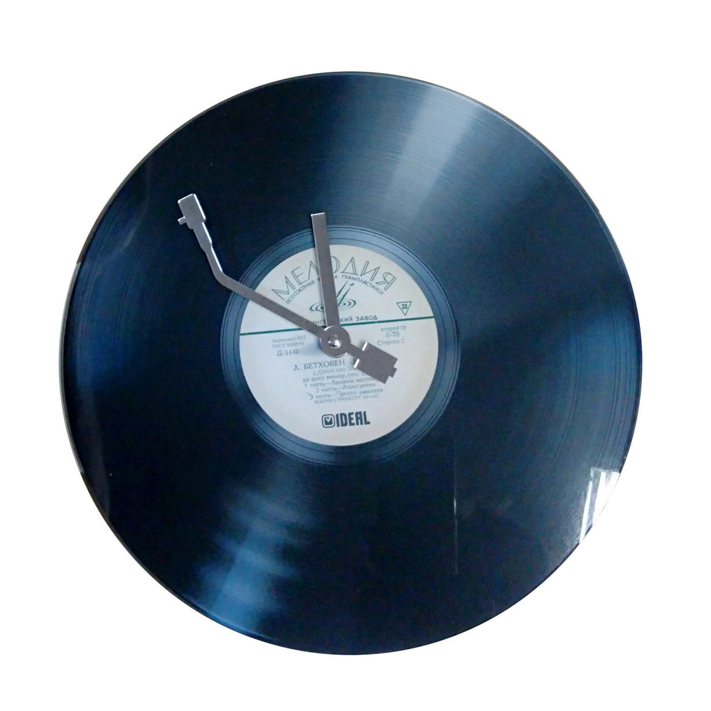 Настенные часы Идеал "vinyl record", 28 см, Декор для дома, подарок