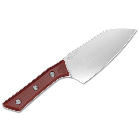Нож кухонный Microtech Santoku 3200-10MR с клинком из стали M390MK, рукоять G10