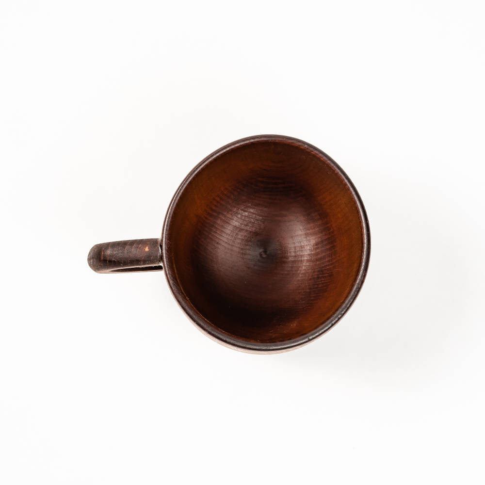 Деревянная большая кружка из кедра для напитков 400 мл. C74