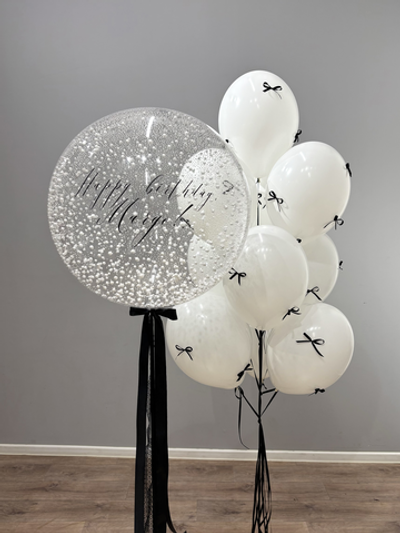 Набор для Девушки 125 белый с чёрными бантиками