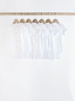 Боди с коротким рукавом для малышей Next K79-897, 7 шт., Белый