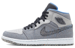 Air Jordan 1 Mid 'Crater Grey University Blue'