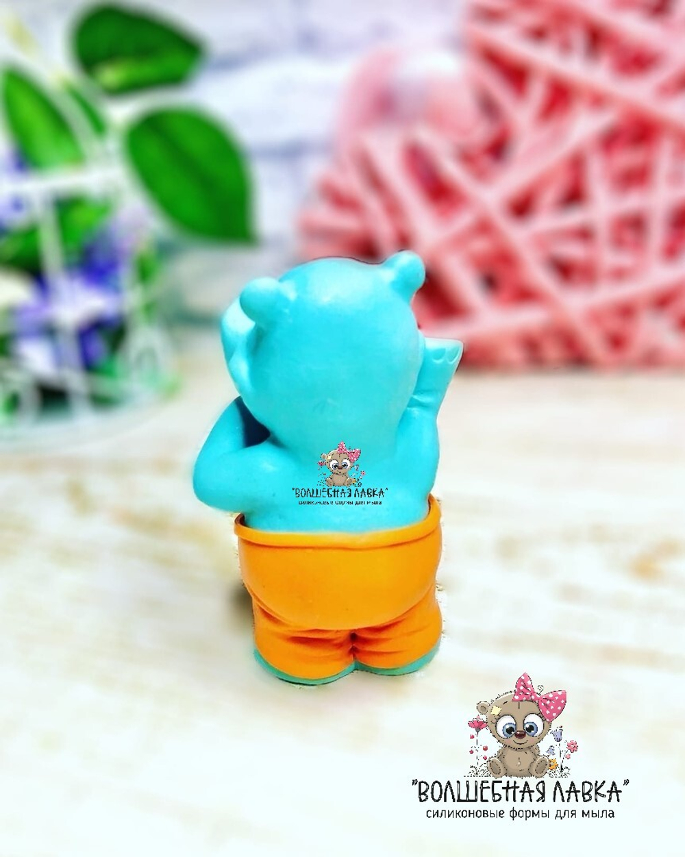 Силиконовая форма Бегемотик фотограф