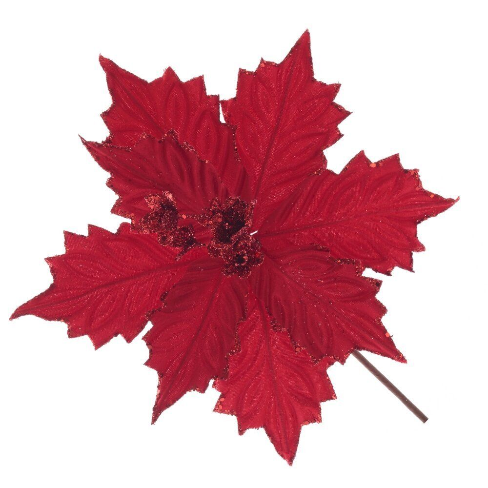 GAEM Цветок искусственный "Пуансеттия", L30 W30 H35 см, 6в.