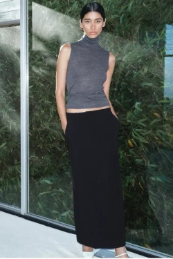 ZARA ТОП ИЗ 100% ШЕРСТИ, АНТРАЦИТОВО-СЕРЫЙ