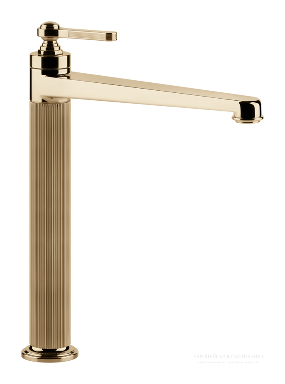 Смеситель для раковины Gessi Venti20 высокий, с донным клапаном, цвет Warm Bronze PVD