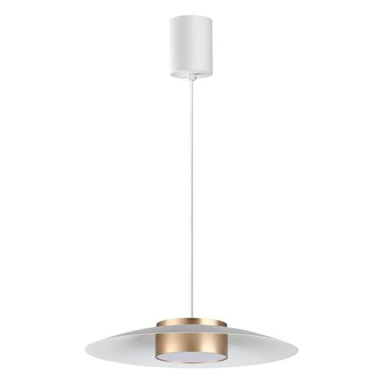 358895 OVER NT22 386 белый/золото Светильник накладной светодиодный, провод 2м IP20 LED 4000К 18W 220-240V PILZ