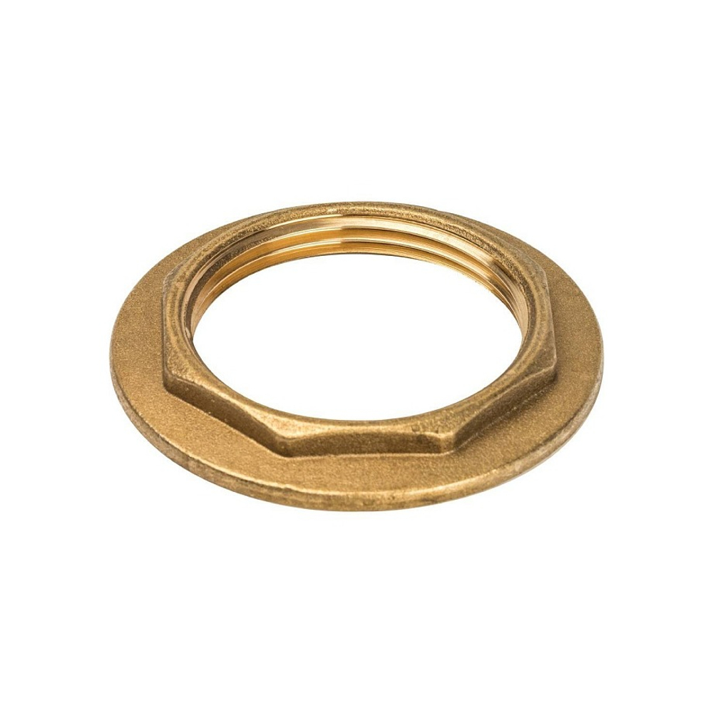 Контргайка с упором STOUT SFT 0023 - 1"1/2 (для стальных труб, латунь без покрытия)