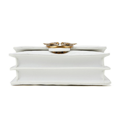 Сумка Pinko Quilt Logo Rivet Chain Clamshell Bird Swallow Bag Shoulder Cowhide Leather Sheepskin Messenger Bag Mini White, 1P227L-Y6XV-Z14