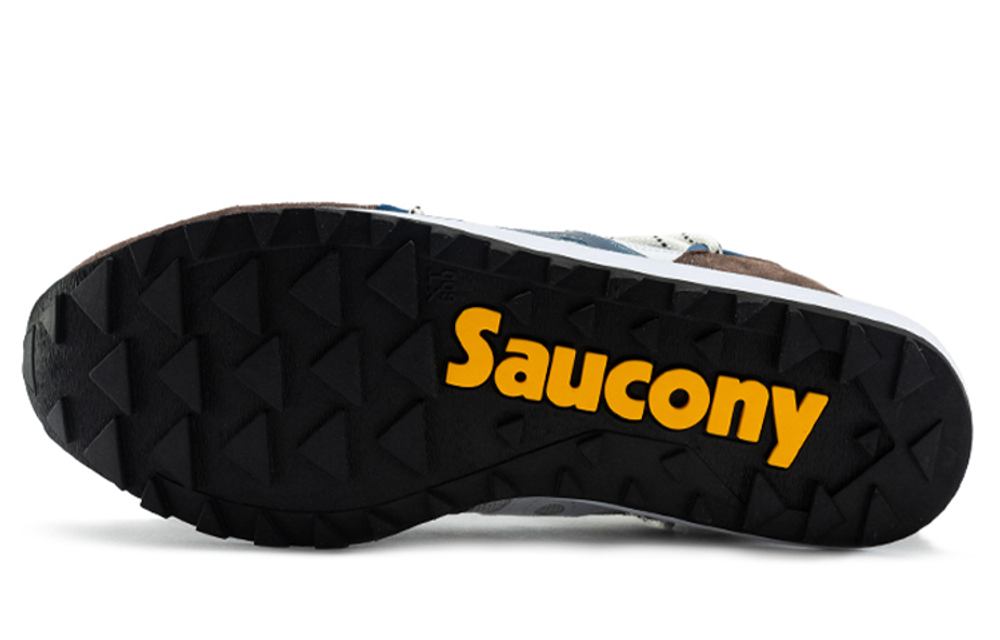 Saucony Jazz DST retro sports fabric synthetic leather pigskin shock absorption non-slip wear-resistant breathable low-cut casual running shoes men's gray dark blue