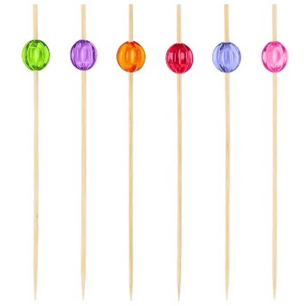 Пика дер."Кристалл разноцветный с гранями"12см 1/100 шт