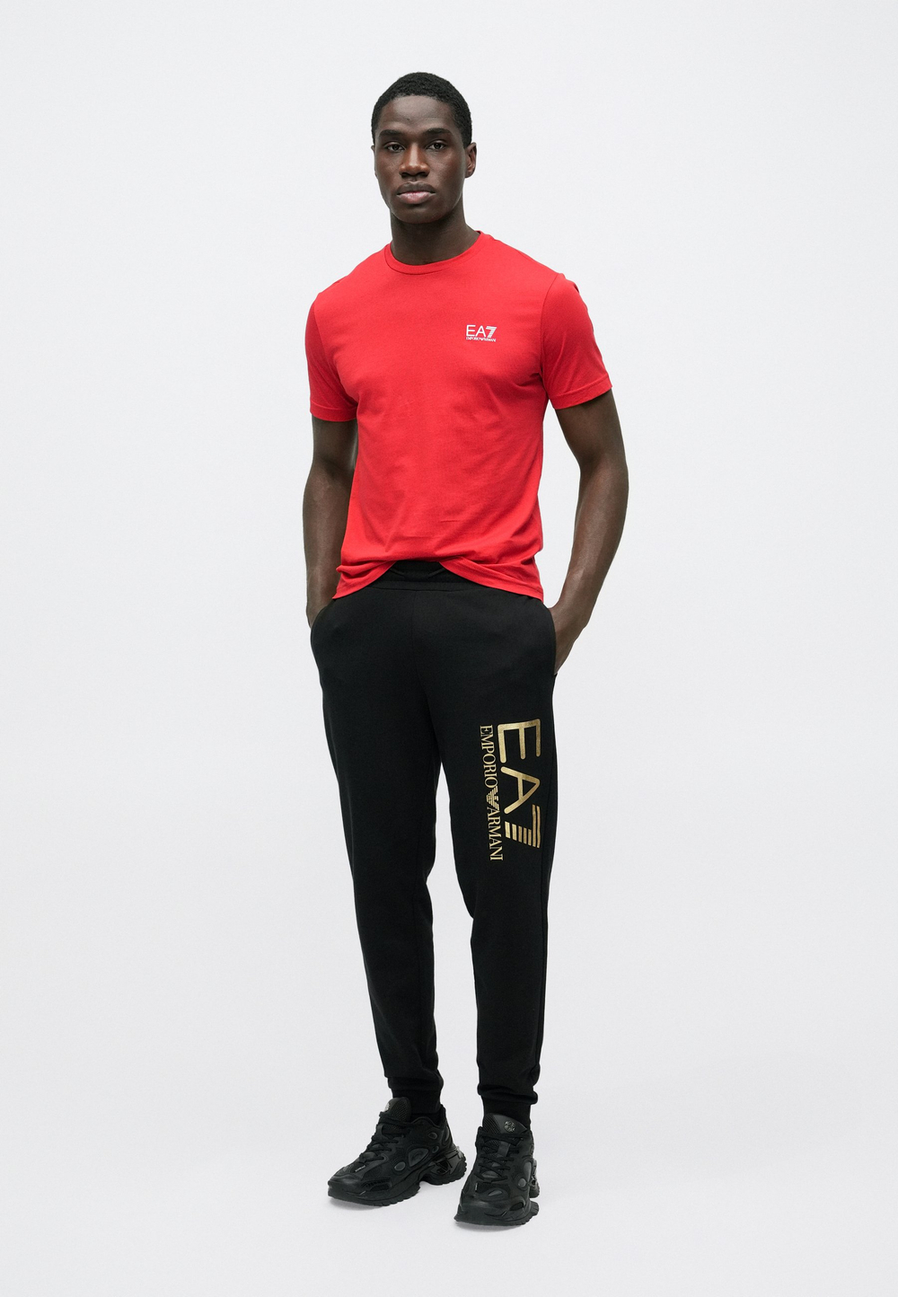 EA7 Emporio Armani UNISEX - Базовая футболка - Красный