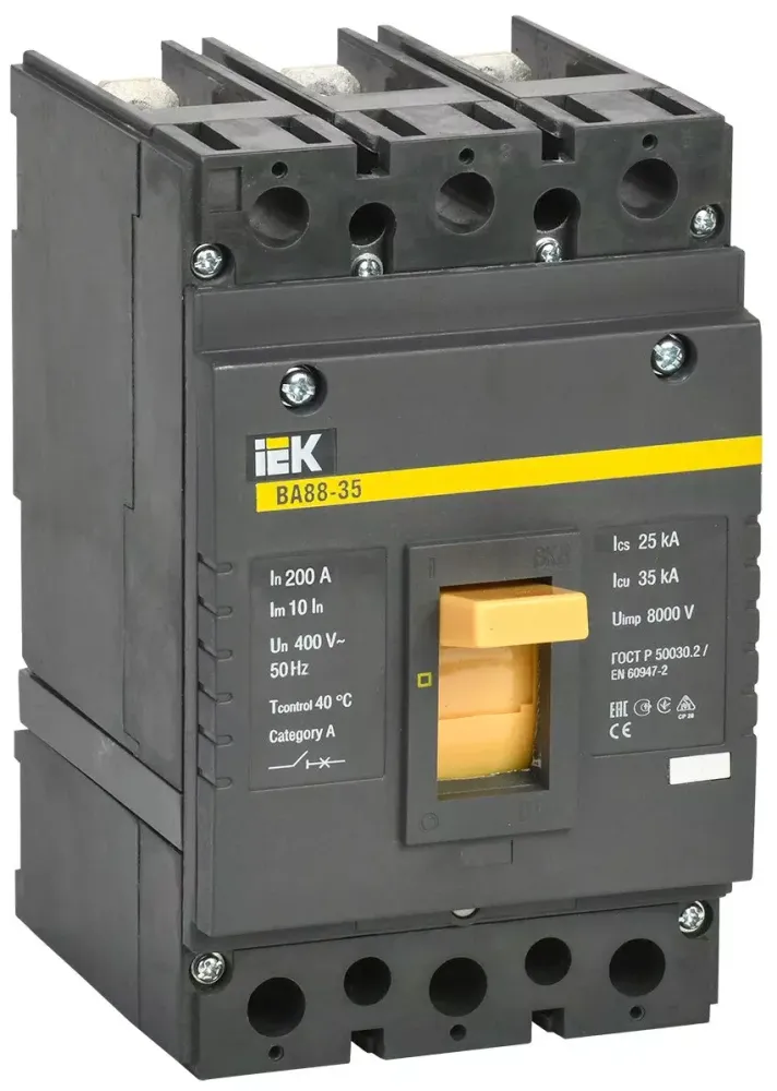 Автоматический выключатель ИЭК 3 200А ВА 88-35SVA30-3-0200-R
