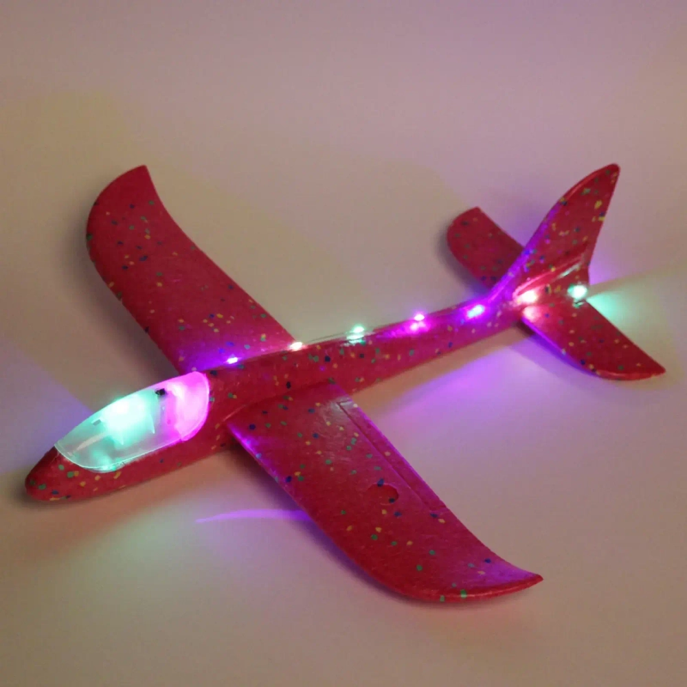Самолет метательный «Истребитель» 46*48 см с подсветкой корпуса, микс