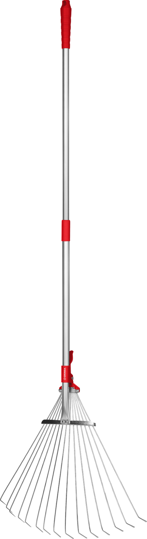 Грабли веерные регулируемые Grinda 175-600х1240 15зубцов AL-черенок