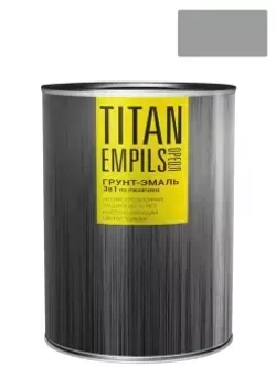 Грунт-эмаль для металлических поверхностей 3 в 1 Ореол Титан гладкая матовая серая 0,9 кг