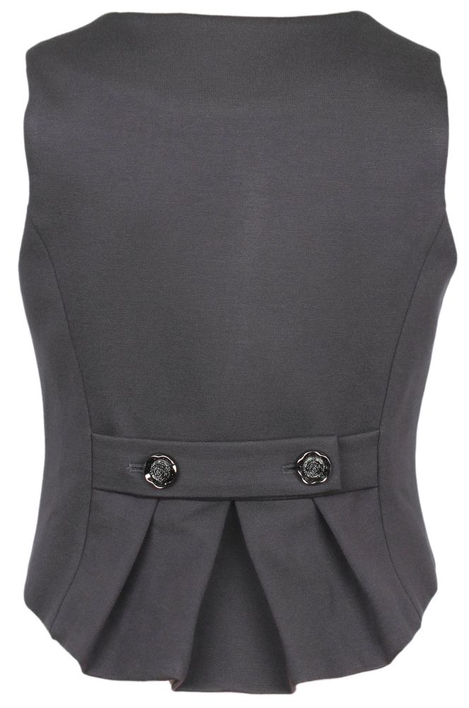Серый костюмный жилет для девочки AMADEO