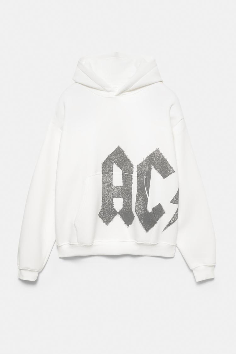 PULL&BEAR Толстовка с капюшоном AC/DC, белый