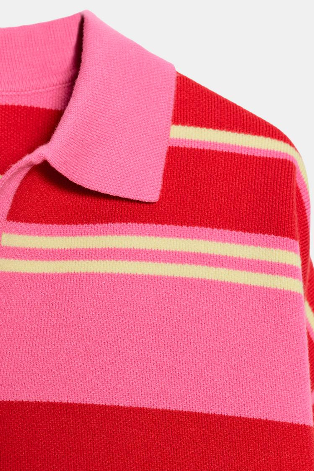 ZARA ДЖЕМПЕР С ВОРОТНИКОМ ПОЛО В ПОЛОСКУ, РАЗНОЦВЕТНЫЙ