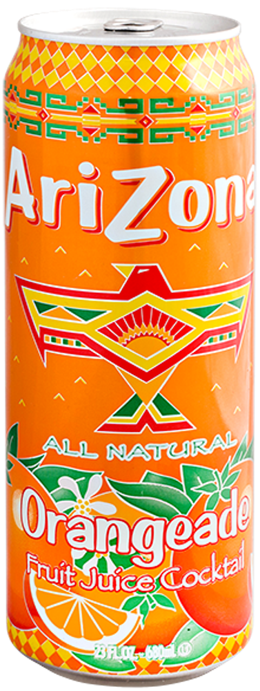 Чай Холодный Черный со Вкусом Апельсина Arizona Orangeade 0.65л - 24шт