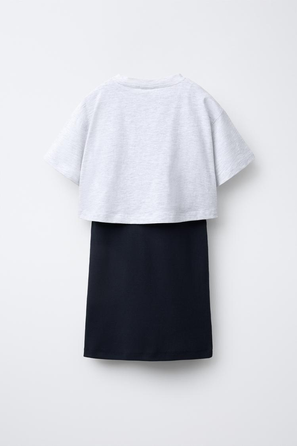 ZARA КОМБИНИРОВАННОЕ ПЛАТЬЕ В РУБЧИК, МЕЛАНЖ