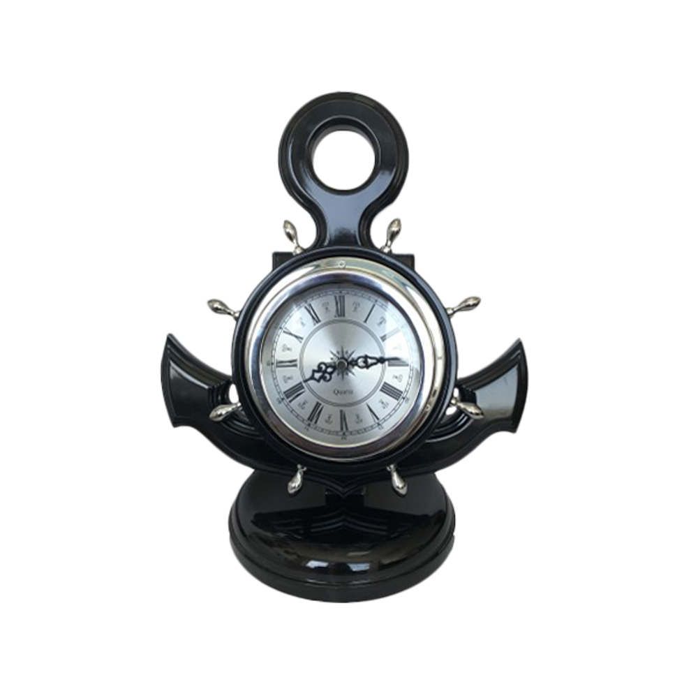 Бриг+ Настольные часы Якорь "Черное Серебро"