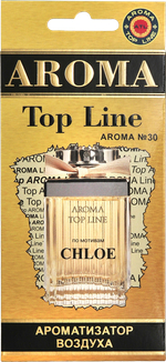 Ароматизатор для автомобиля AROMA TOP LINE №30 EAU DE PARFUM картон