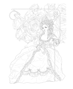 Guardian fairy of a strange garden. Coloring Book