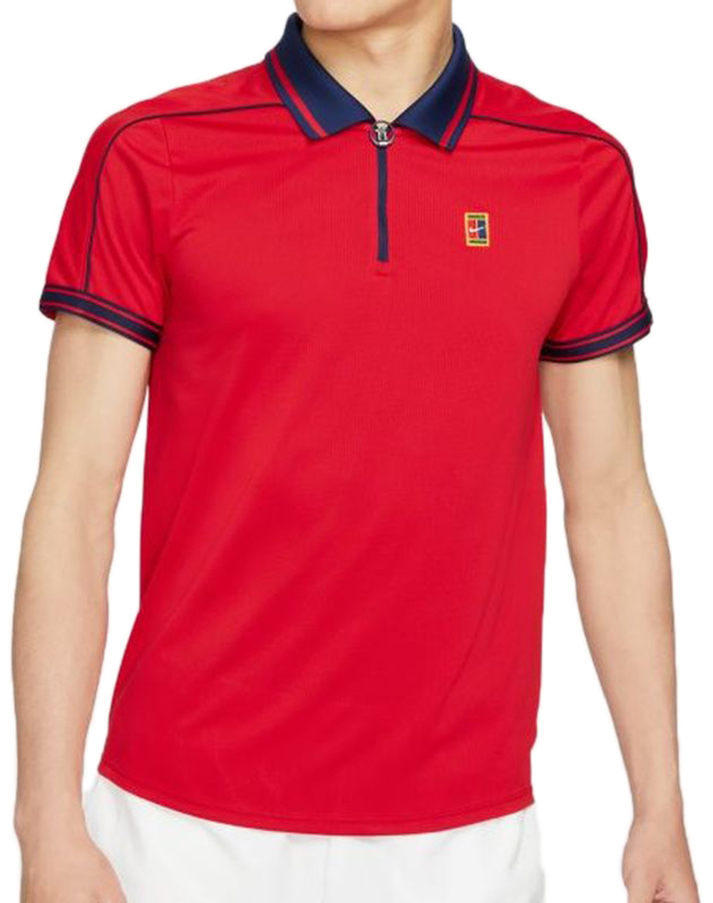 Мужское поло теннисное Nike Court Dri-FIT Adv Slam Polo M - university red/binary blue/binary blue