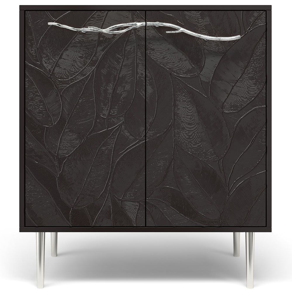 Комод Арт Колор leaves Стайл Сильвер с 2 полками Терпкий коричневый