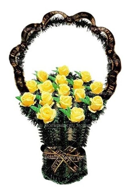 Ритуальная корзина из искусственных цветов "Ладья Элитная №8"