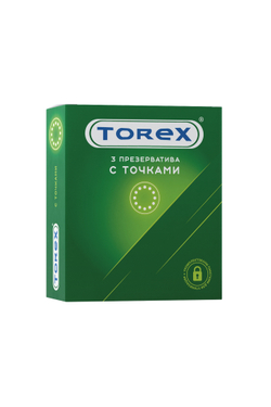 Презервативы точечные TOREX латекс, №3, 18,5 см