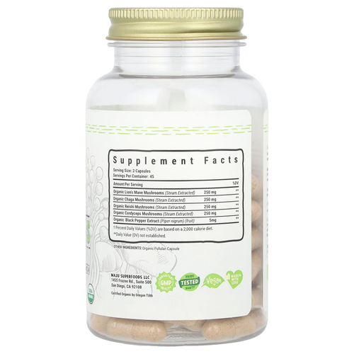 Maju Superfoods, Mental Mushrooms, 90 капсул