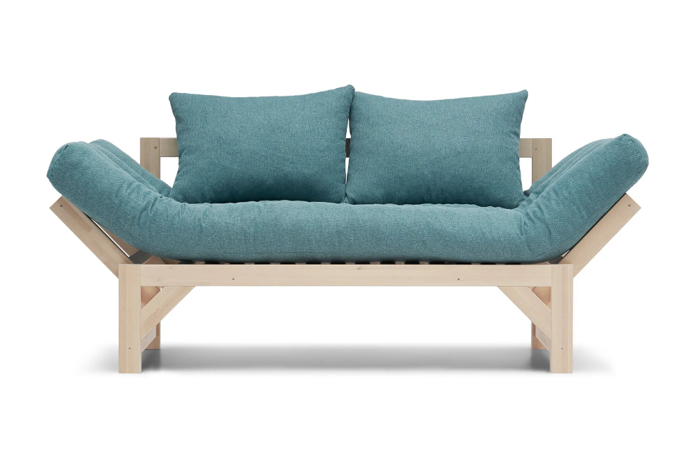 Диван кушетка Элиза, рогожка, изумрудный