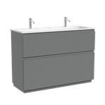 Тумба напольная SANCOS Folk Floor  1190х445х850, c двумя ящиками оснащенными доводчиками, Ergraut soft, арт.FL120FES