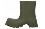Balenciaga Trooper Rubber Boot Dark Green Women"s