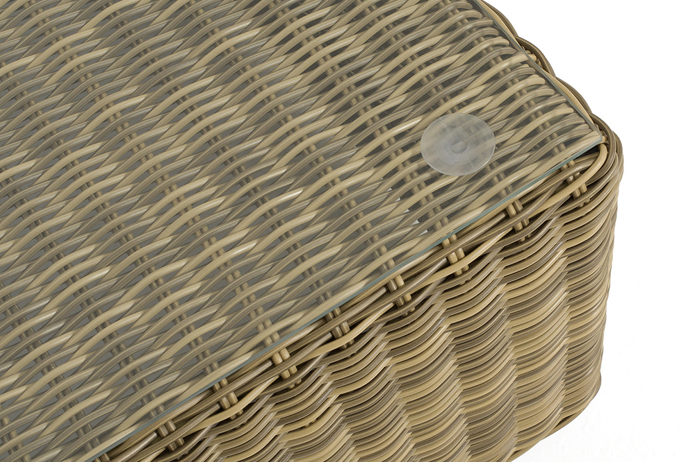 "Капри" журнальный столик плетеный, цвет соломенный