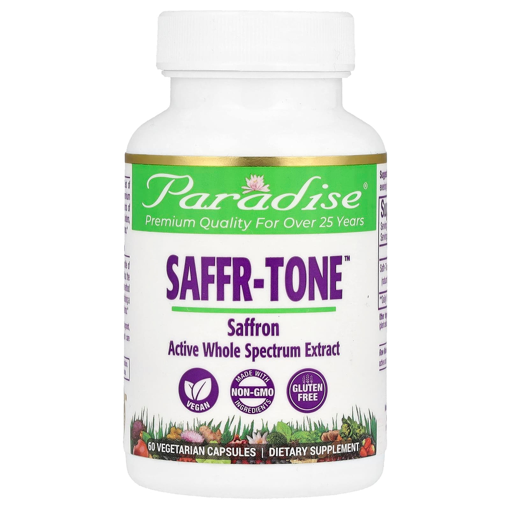 Paradise Herbs, Saffr-Tone, 15 мг, 60 вегетарианских капсул