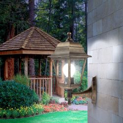 Садово-парковый светильник ЭРА НБУ 04-60-001 бронза 4 гранный настенный IP44 Е27 max60Вт | Садово-парковые светильники