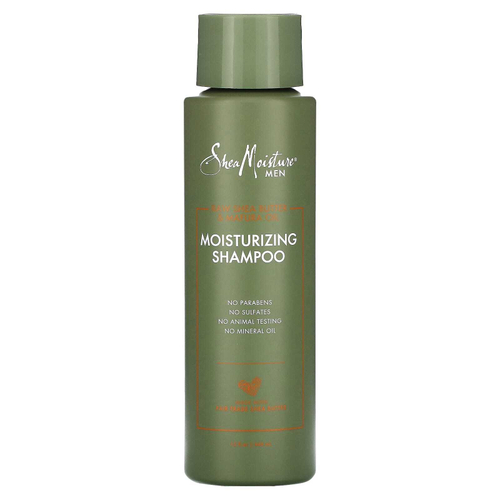 SheaMoisture, Для мужчин, увлажняющий шампунь, необработанное масло ши и масло мафуры, 444 мл (15,8 унции)