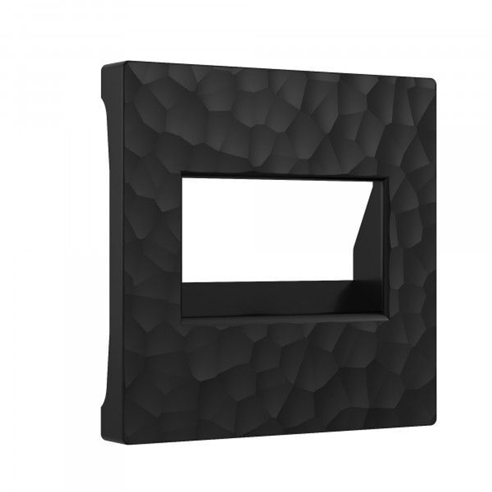 Накладка для двойной розетки Еthernet RJ-45 (hammer черный)