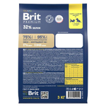 Корм для собак сухой BRIT PREMIUM с курицей для щенков "Dog Puppy and Junior Medium", 3кг