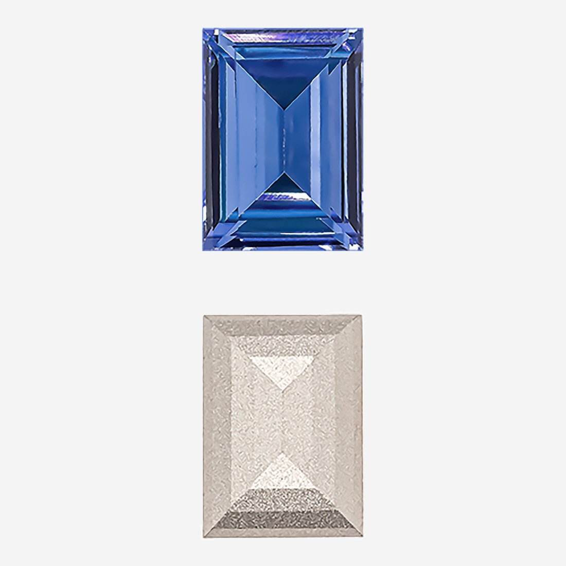 Кристалл Прямоугольник (Step Cut Fancy Stone), оттенок "Сапфир"/"Sapphire", 14*10мм