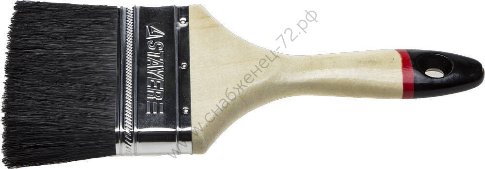 STAYER UNIVERSAL-EURO 100 мм, 4″ чёрная натуральная щетина, деревянная ручка, Плоская кисть (01022-100)