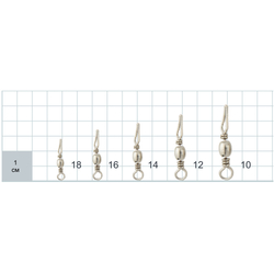 Вертлюг с застежкой Barell swivel / Line clip (упак. 10шт)