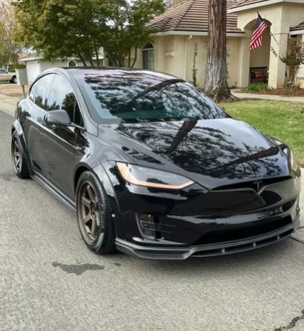 Карбоновая губа переднего бампера для Tesla Model X Тесла