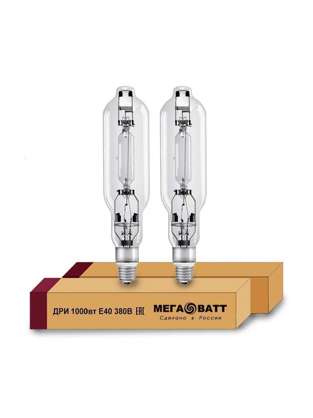Лампа газоразрядная металлогалогенная ДРИ 1000 380/4000К E40 (12) МЕГАВАТТ 03116