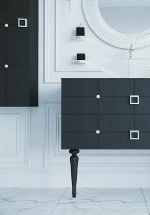 Тумба с раковиной Armadi Art Vallessi Avantgarde Piazza 80 черный с хромом