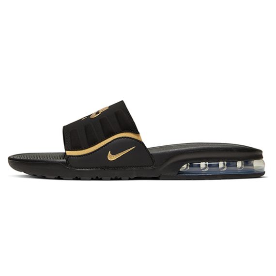 Nike Air Max Camden Slides 'Black Metallic Gold'
