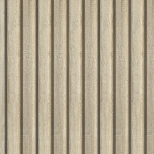 Панель Стеновая Реечная МДФ Stella Beats Standart Дуб Сонома 2700x119x16 (4шт.упак.)